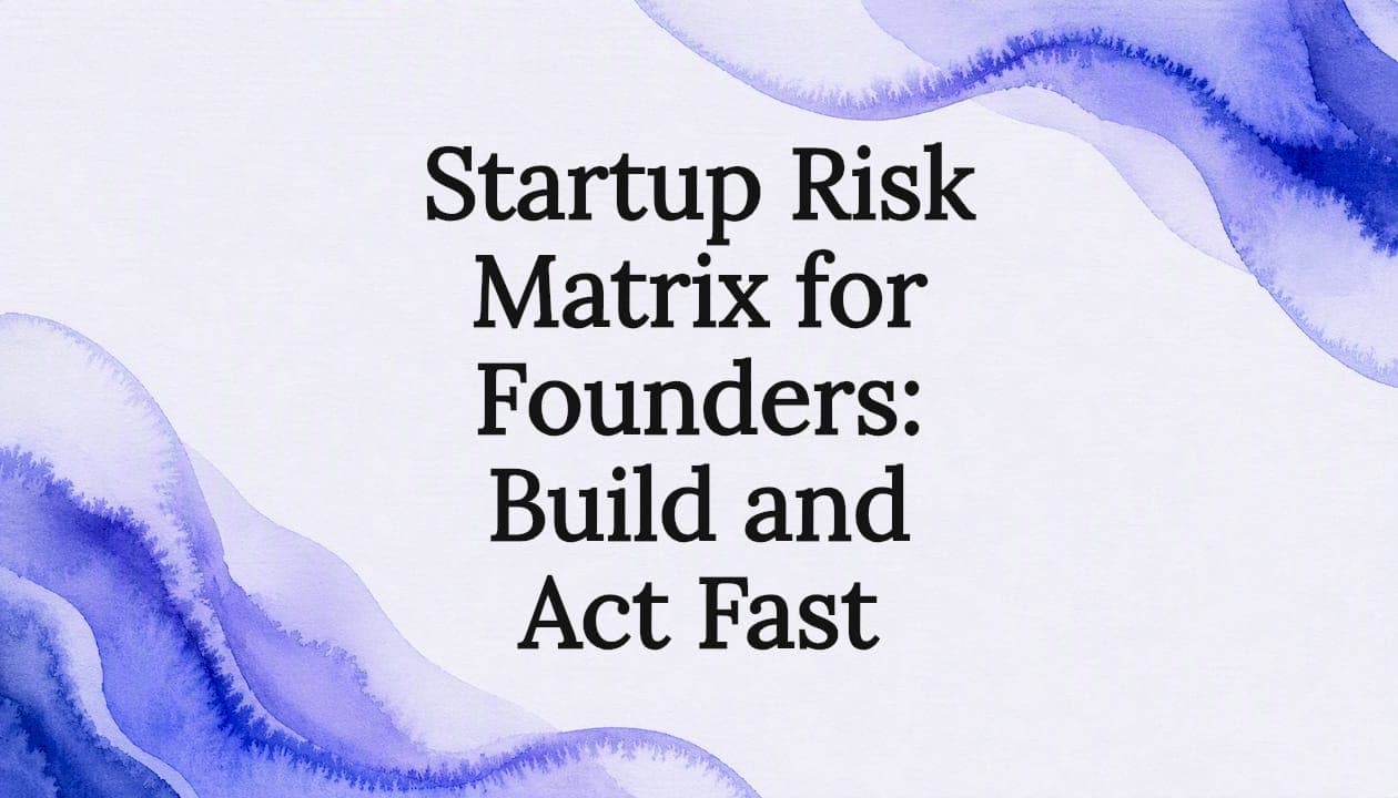 Startup Risk Matrix for Founders: Build and Act Fast