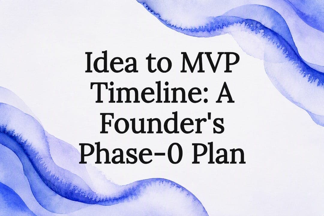 Idea to MVP Timeline: A Founder's Phase-0 Plan
