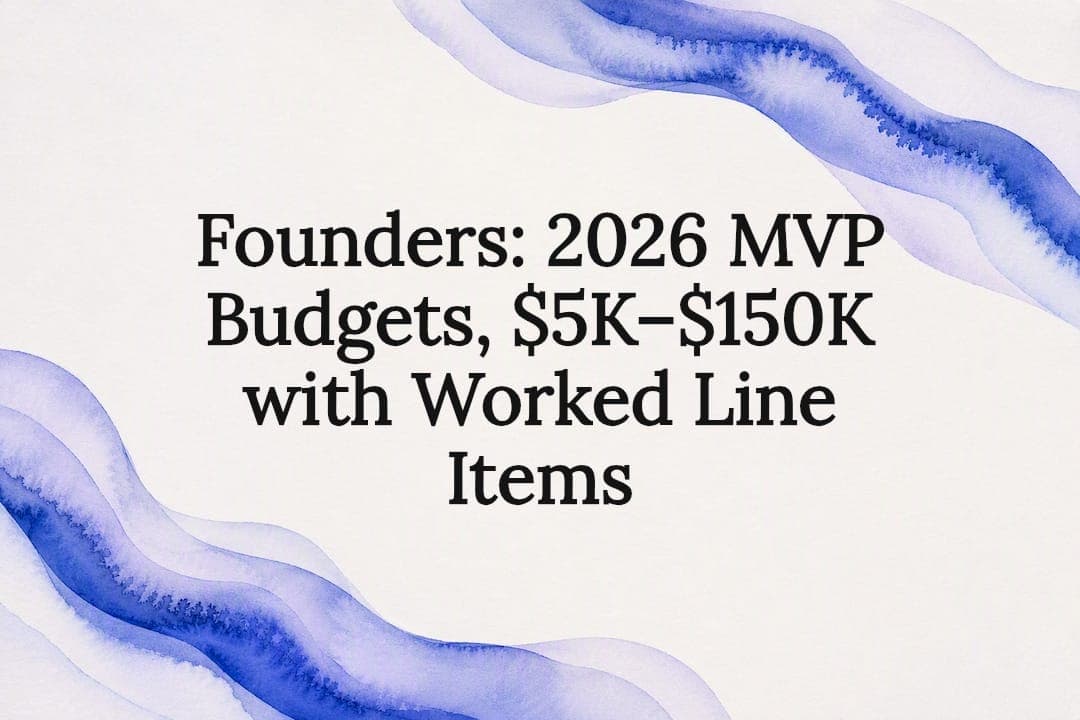 Founders: 2026 MVP Budgets, $5K–$150K with Worked Line Items
