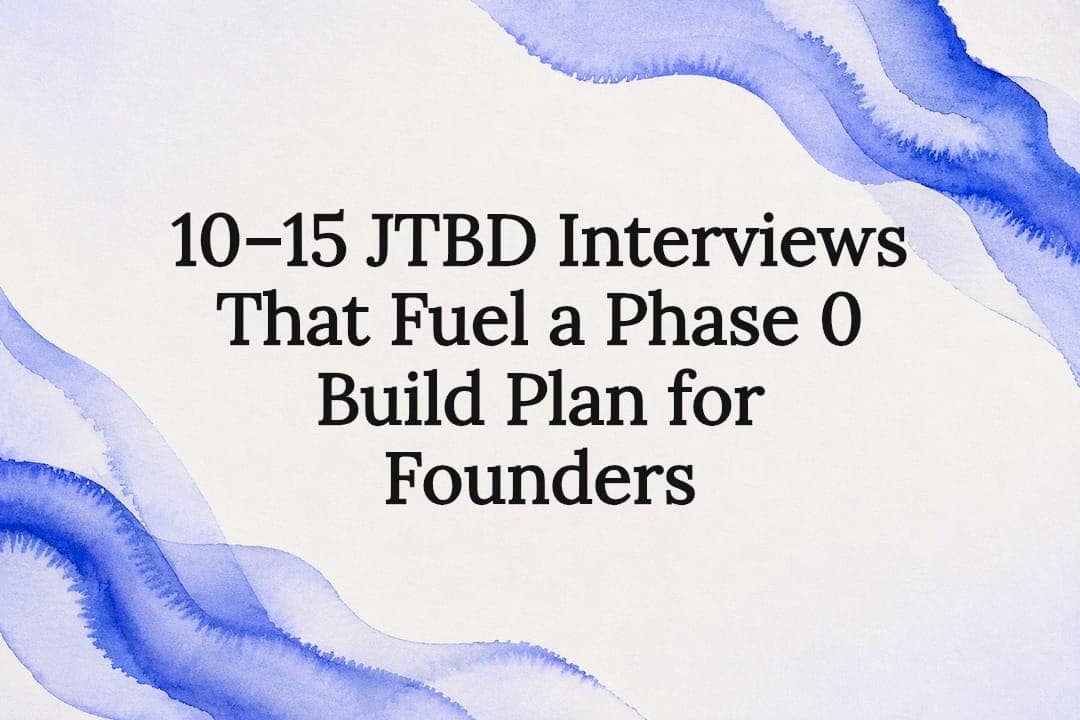 10–15 JTBD Interviews That Fuel a Phase 0 Build Plan for Founders