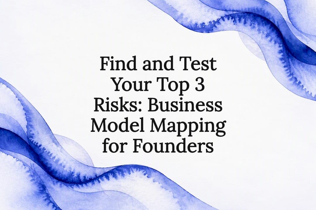 Find and Test Your Top 3 Risks: Business Model Mapping for Founders